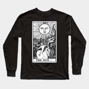 XIX. The Sun Tarot Card | Black and White Long Sleeve T-Shirt